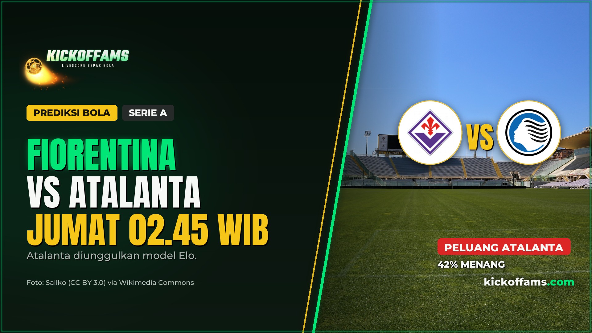 Prediksi Fiorentina vs Atalanta 30 Oktober 2026: Tamu Unggul Tipis di Franchi