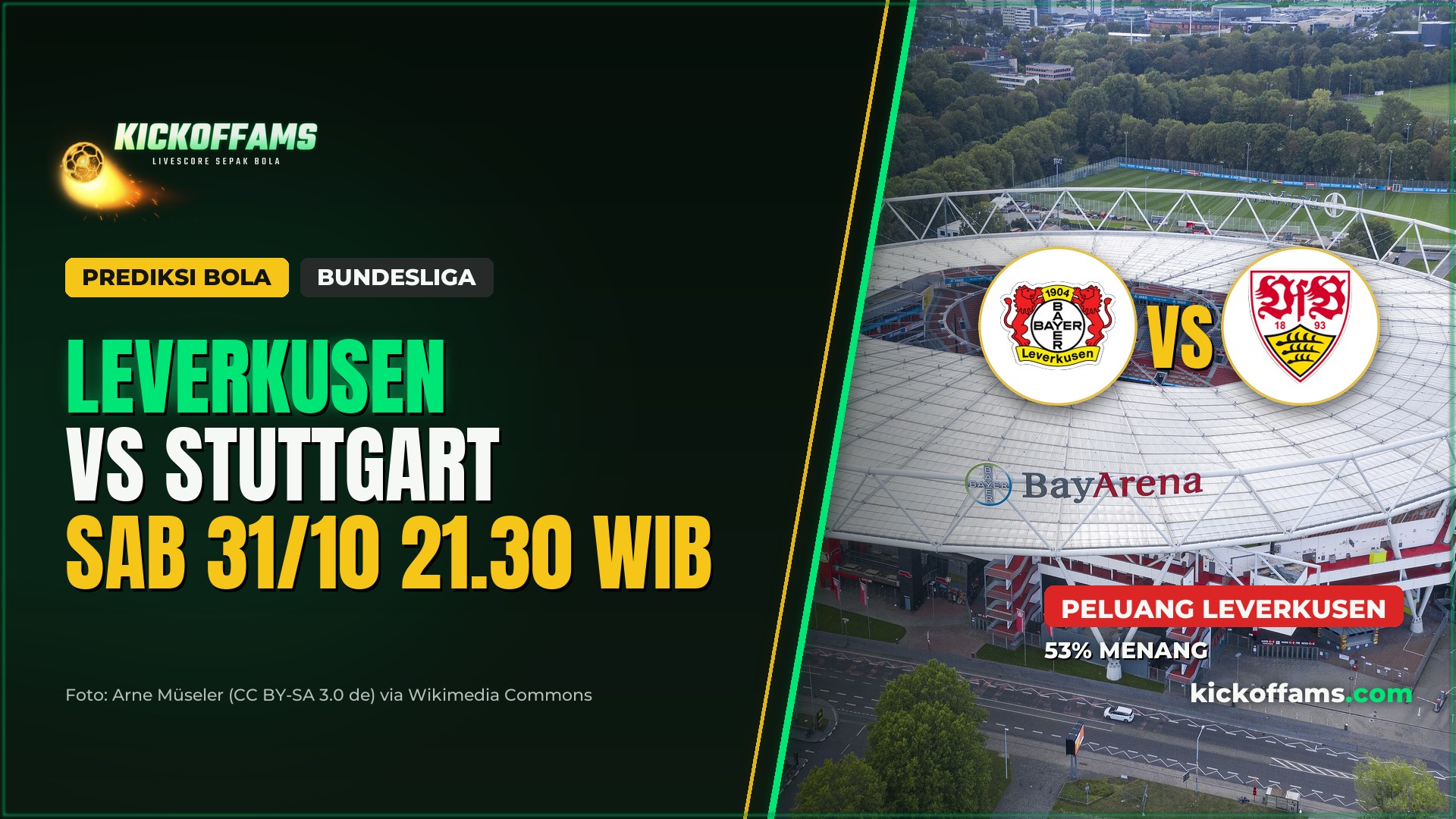 Prediksi Leverkusen vs Stuttgart 31 Oktober 2026: Die Werkself Diunggulkan 53%